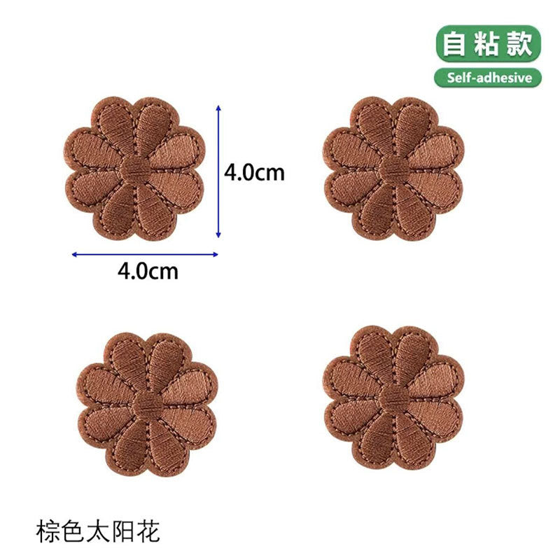 Wholesale No-sew self-adhesive embroidery patch seamless repair hole embroidery applique